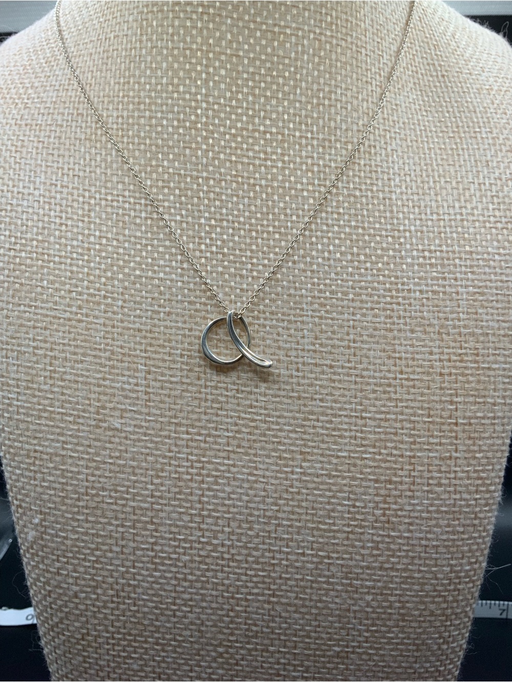 Authentic Tiffany & Co. Elsa Peretti “a” necklace with 16 inch chain